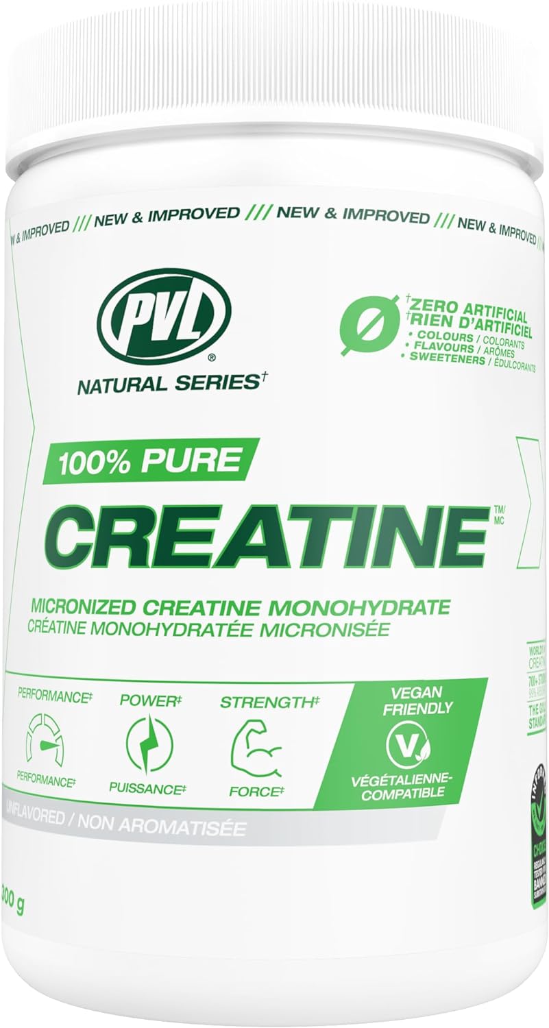 PVL 100% Pure Pharmaceutical Grade Creatine Monohydrate (300g)