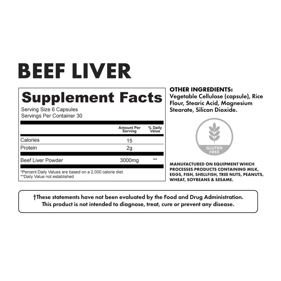 Bowmar Nutrition Beef Liver 180 capsules Bowmar Nutrition Top Nutrition Canada