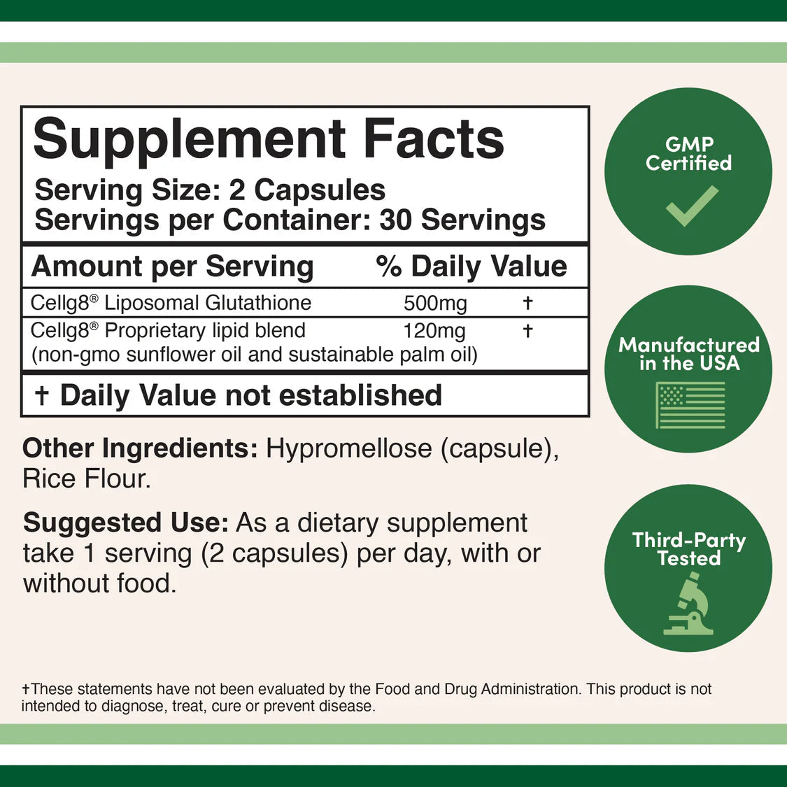 Double Wood Supplements Liposomal Glutathione 60 capsules Double Wood Supplements Top Nutrition Canada