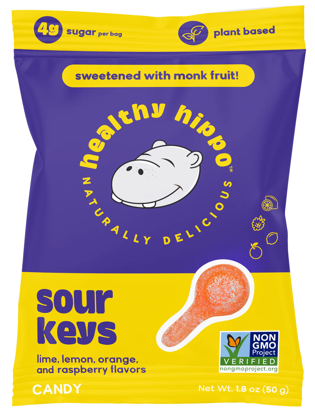 Healthy Hippo Low Sugar Vegan Gummies (1 bag)