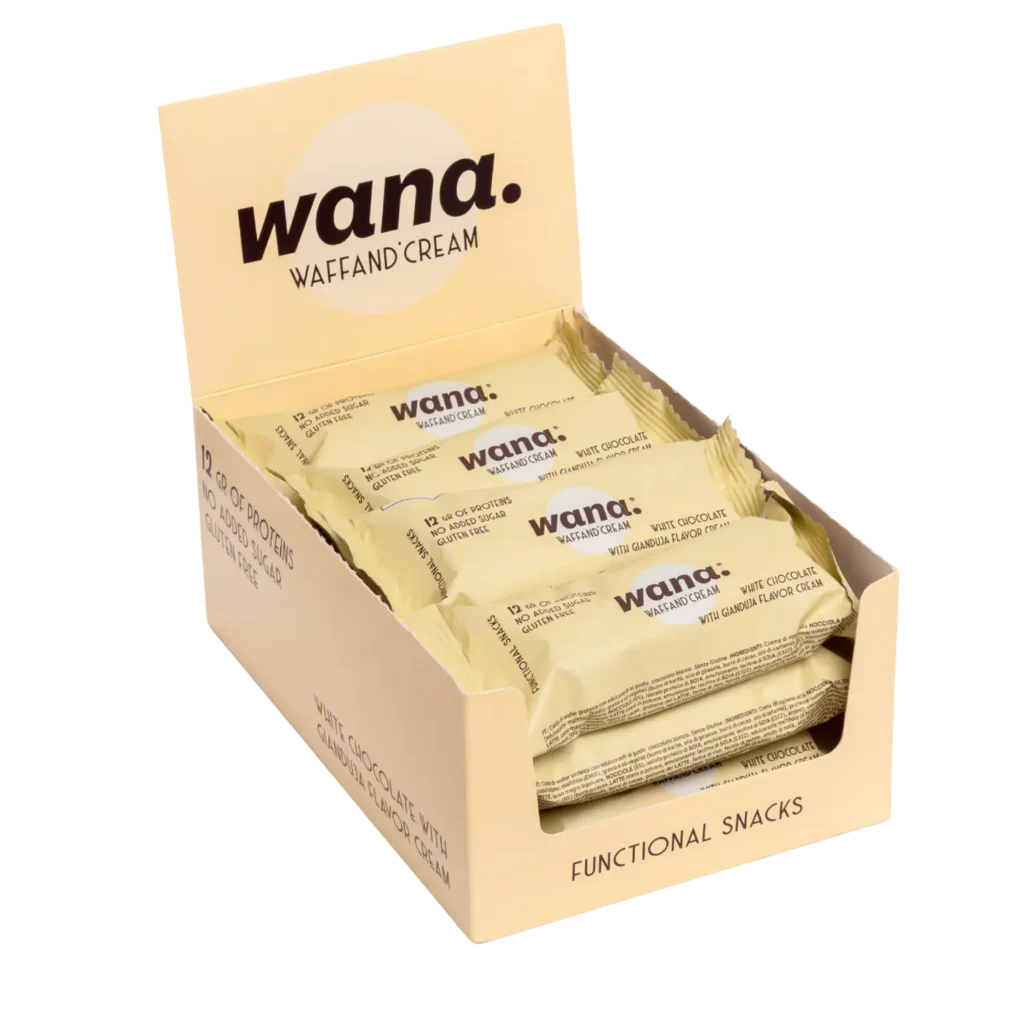 WANA Waffand'Cream "Kinder Bueno" Keto Protein Bars 1 Box of 12 Bars WANA Top Nutrition Canada