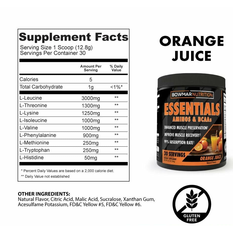 Bowmar Essentials Aminos & BCAA's 30 servings Bowmar Nutrition Top Nutrition Canada