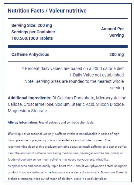 4Ever Fit Caffeine Tablets 200mg (100 tablets)