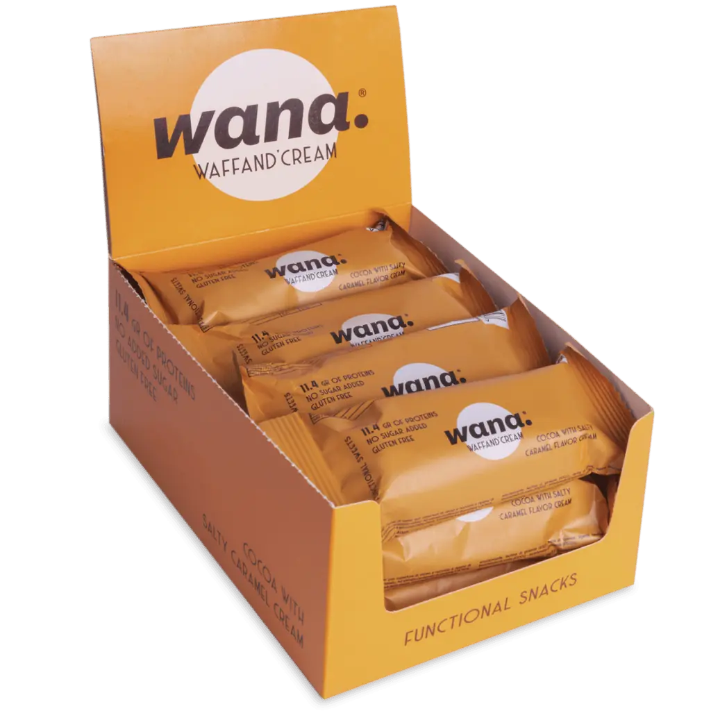 WANA Waffand'Cream "Kinder Bueno" Keto Protein Bars 1 Box of 12 Bars WANA Top Nutrition Canada