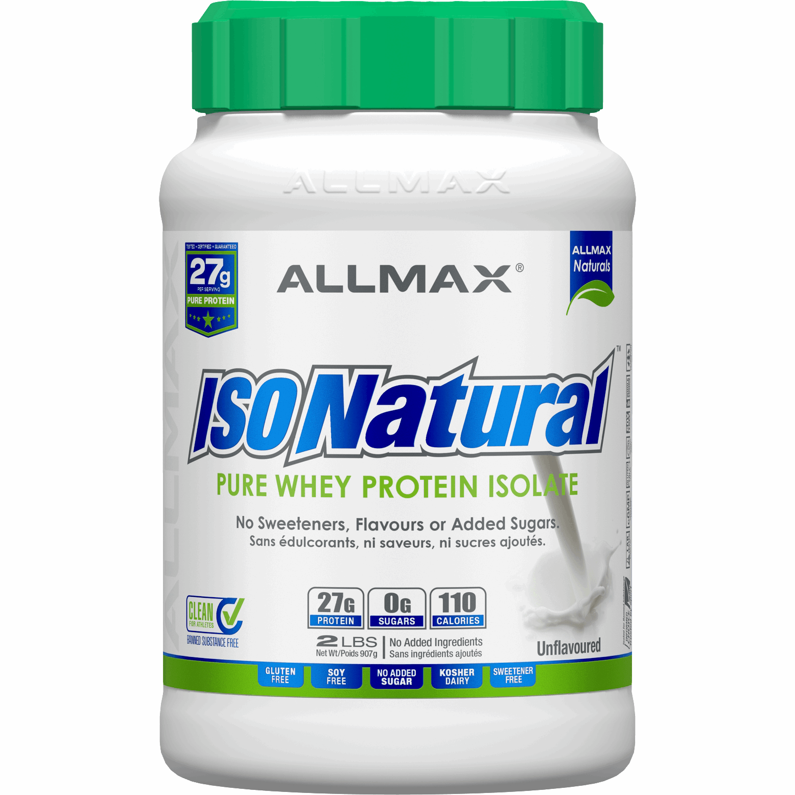 ALLMAX IsoNatural 2 LBS Allmax Nutrition Top Nutrition Canada