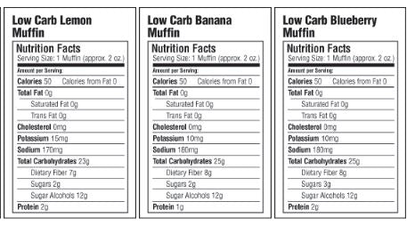 Simply Scrumptous Low Carb Fat Free Muffins (1 muffin) *KEEP FROZEN*