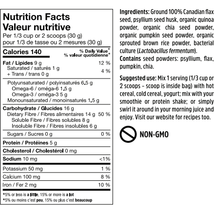 North Coast Naturals Ultimate Daily Cleanse Fibre and Essential Fatty Acids 224g North Coast Naturals Top Nutrition Canada